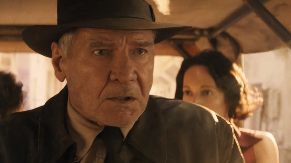 Harrison Ford en Indiana Jones y el llamado del destino.