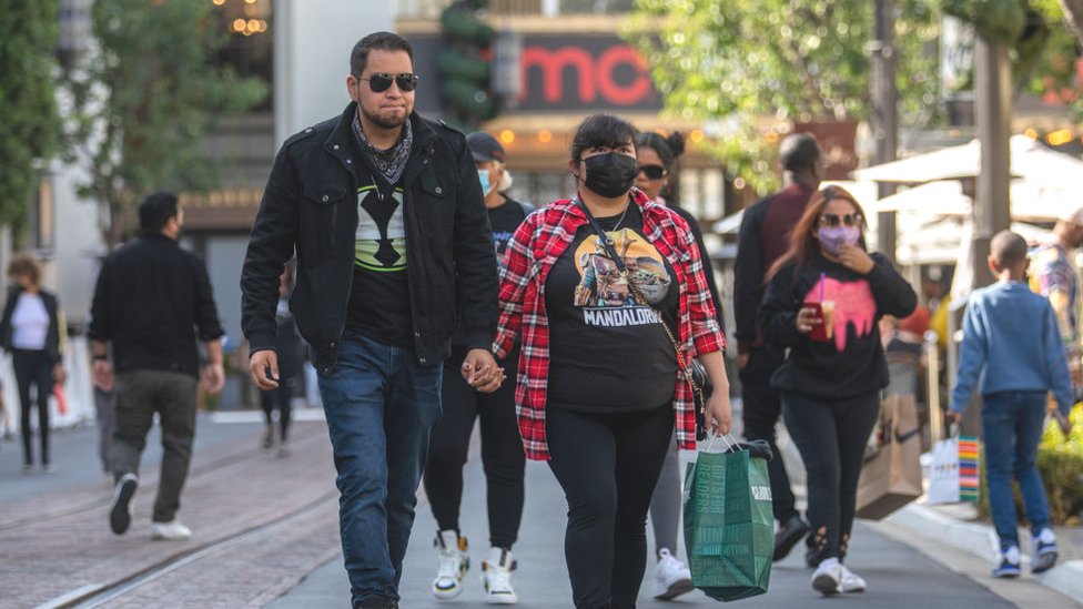 Shoppers in Los Angeles