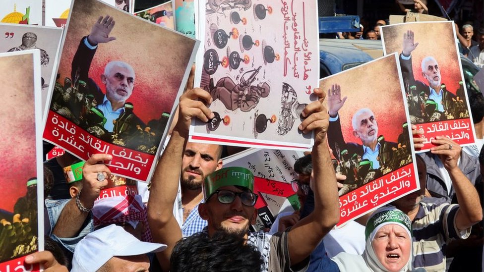 Protestors in Amman condemned the killing of Yahya Sinwar on Friday