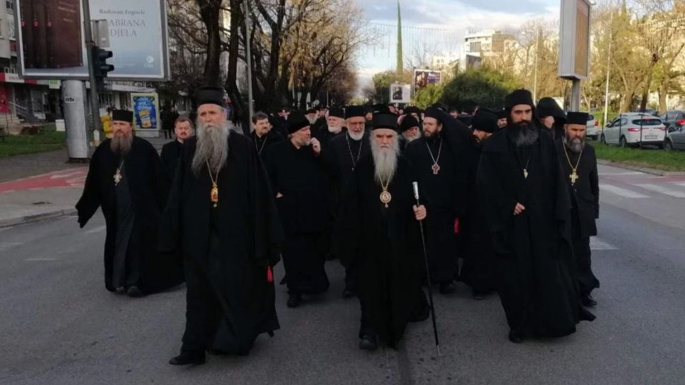 Podgorica sveštenici protest