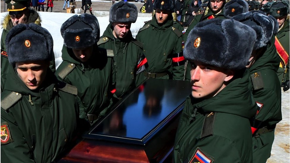 Un funeral militar ruso