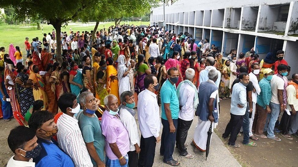 Vaksinasi Covid di Bihar, India