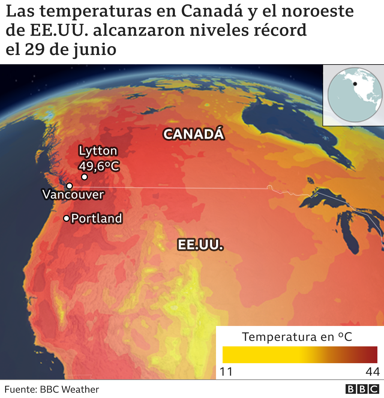 Ola de calor mapa