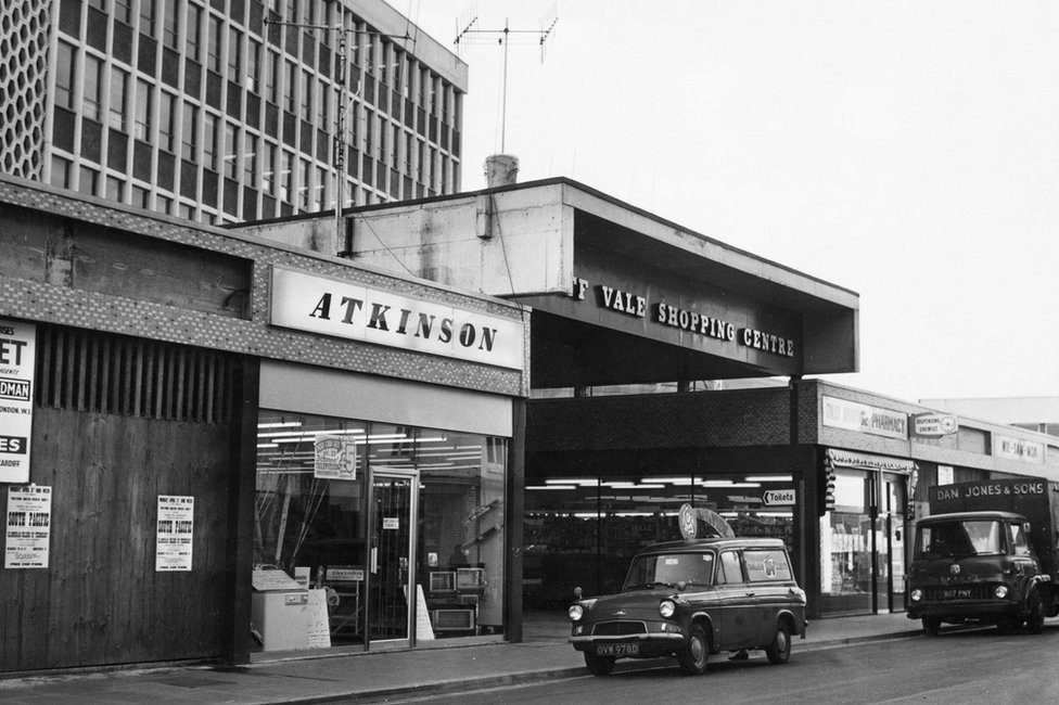 Торговый центр Taff Vale, Понтипридд в 1967 году