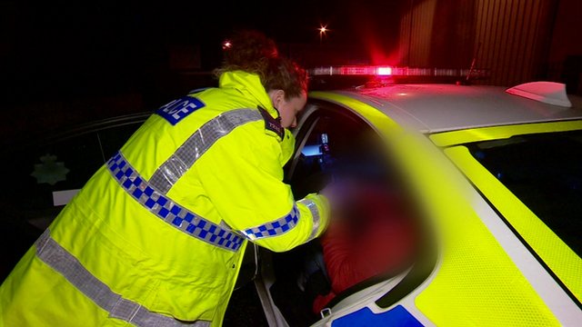 Police stop and test a suspected drug-driver