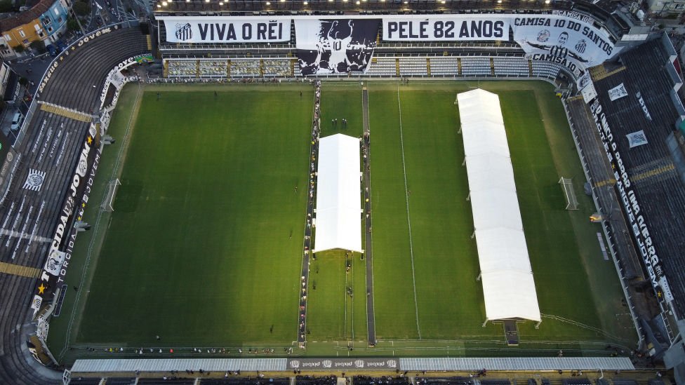 Imagen del estadio del Santos.
