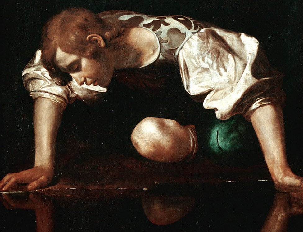 Cuadro del mito de Narciso