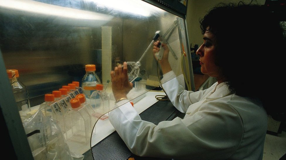 Mitzi Martinez, PHD, researching birth control methods at Zonagen, a reproductive research and product company. | Location: Woodland, Texas, USA.