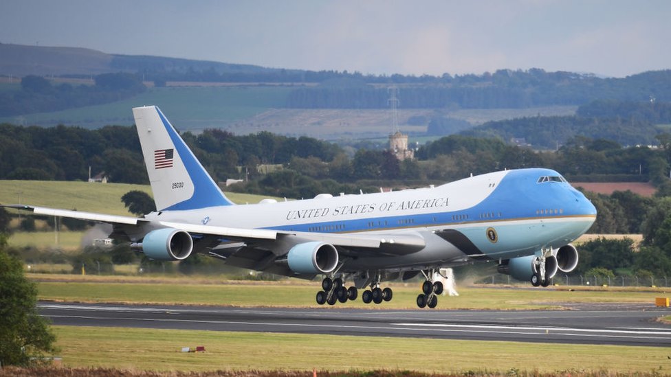 Trump Unveils New Air Force One Design Plans Bbc News