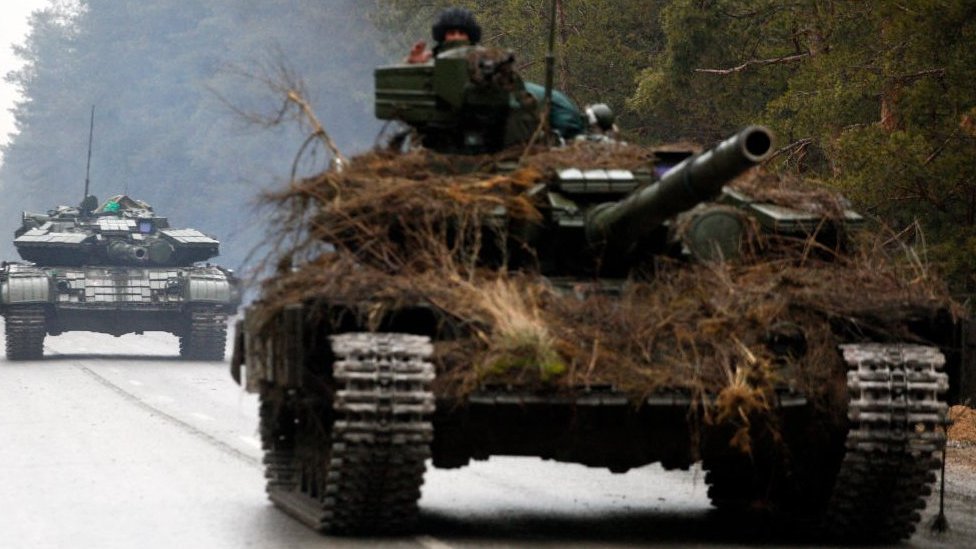 Tanque de guerra ucraniano.