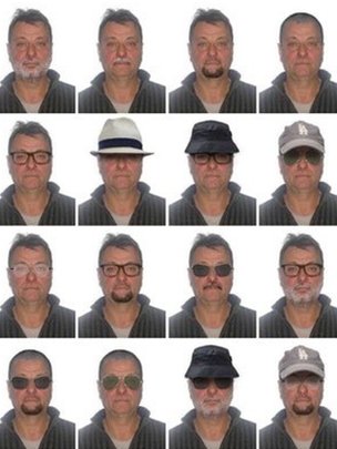 La Policía Federal brasileña había divulgado retratos de Battisti con posibles disfraces.