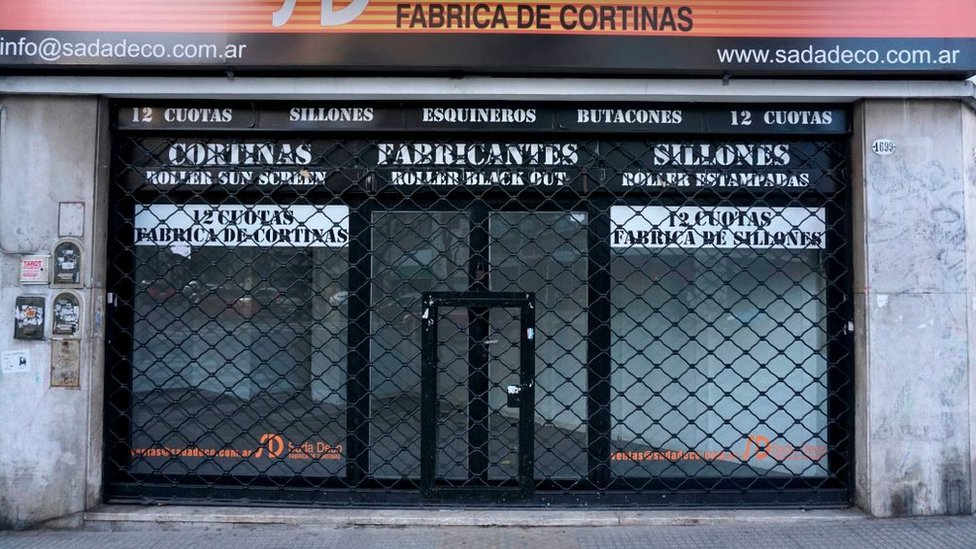Tienda cerrada en Argentina