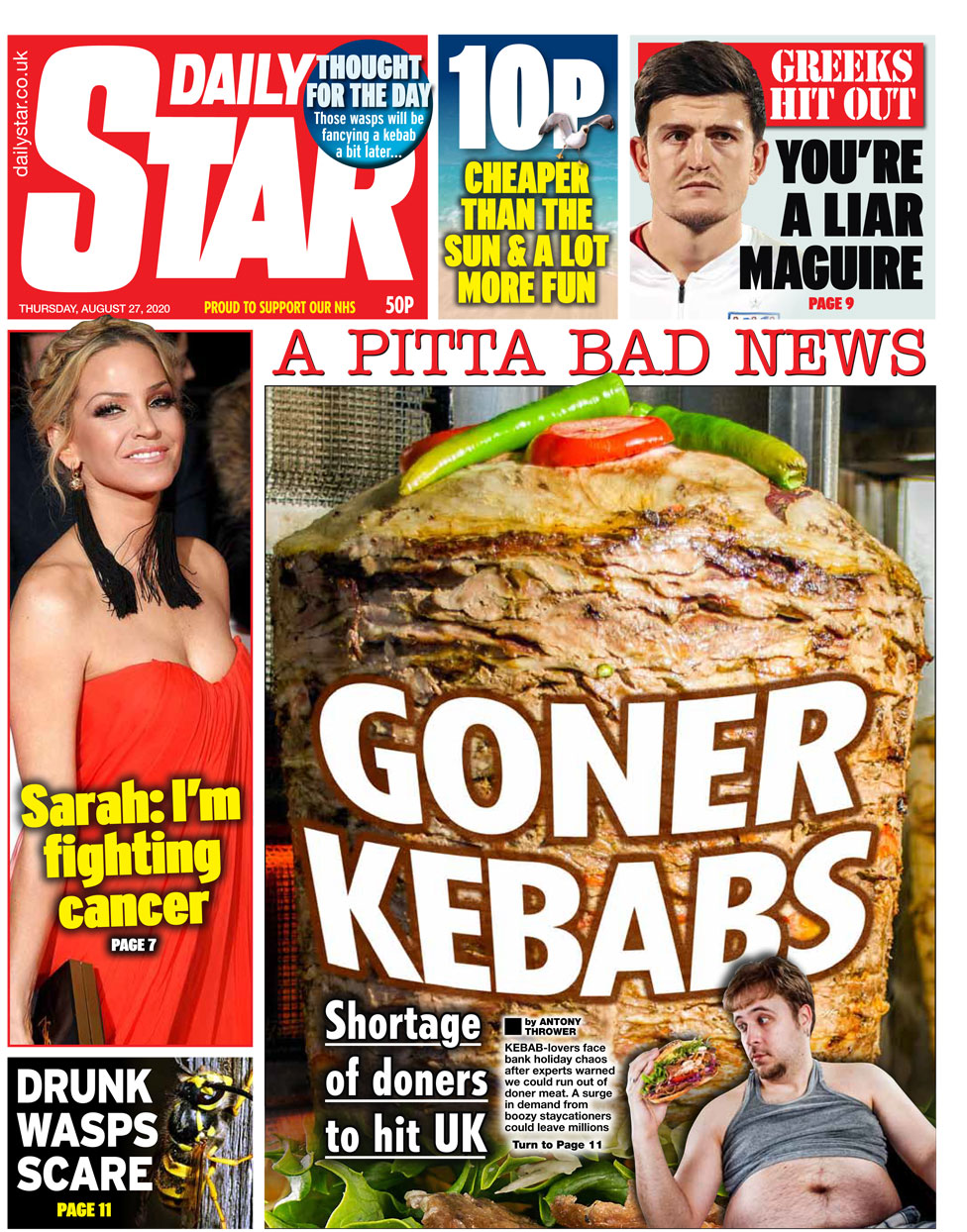 Daily Star front page