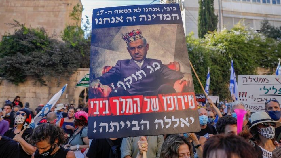 Protesto contra Netanyahu em Israel