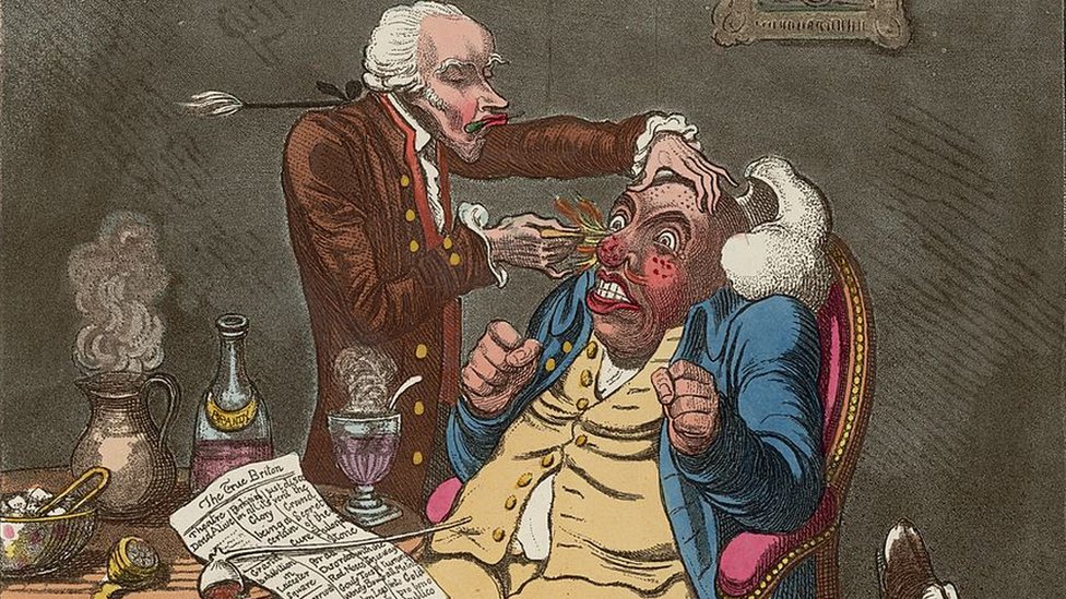 Karikatura doktora šarlatana 1801