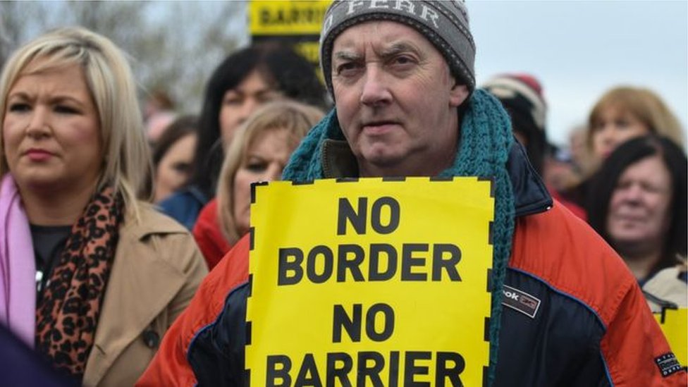 Протест против проверок на ирландской границе