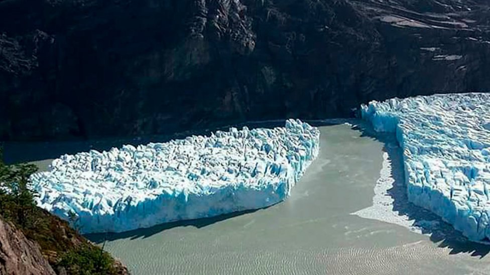 En las últimas dos décadas se habían visto solo dos desprendimientos tan grandes como el de este año. El desprendimiento en el glaciar Grey