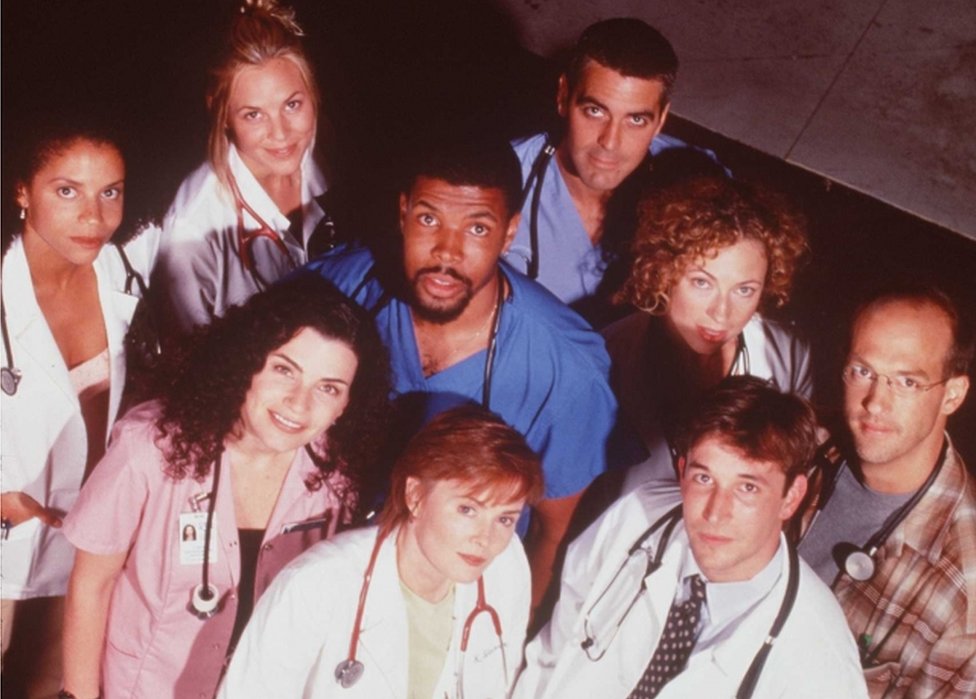 Актерский состав ER, изображенный в 1997 году