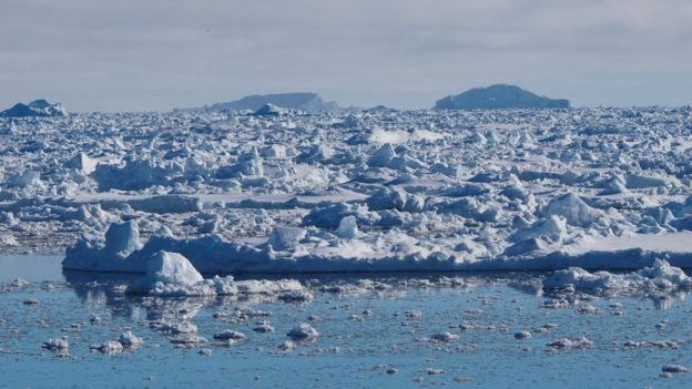 Aguas congeladas del Mar de Weddell