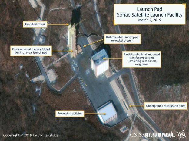 Gambar satelit memperlihatkan pembangunan kembali situs.