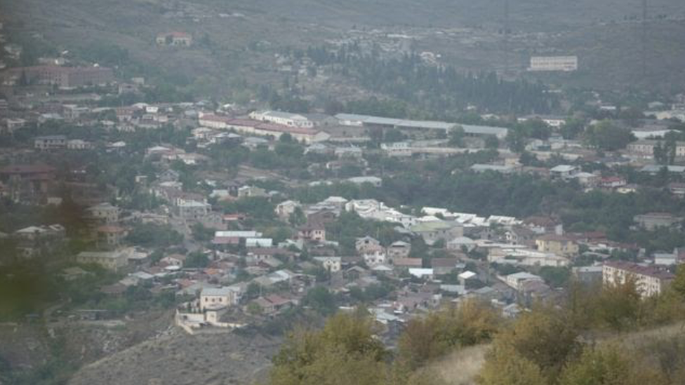 Stepanakert, as seen from Shusha