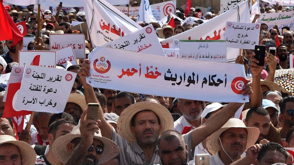 تظاهرات في تونس