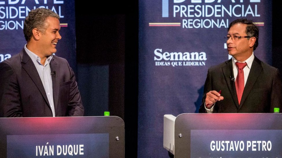 Iván Duque y Gustavo Petro