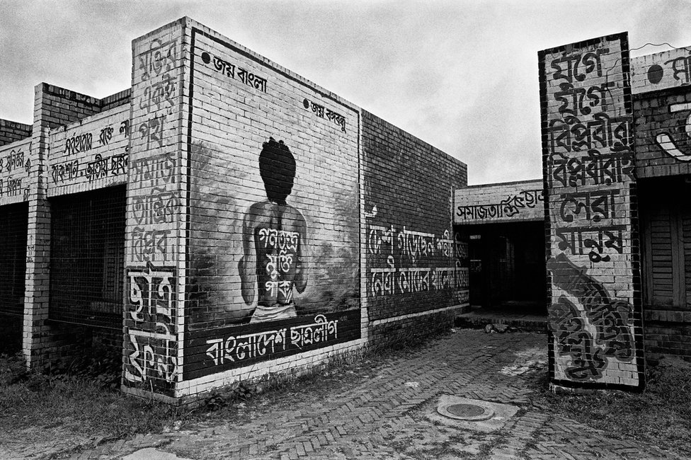 Фрески на стене в университете в Дакке