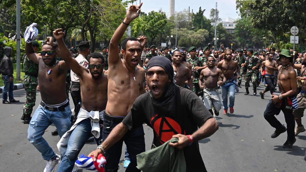 Protestas de papúes en Yakarta