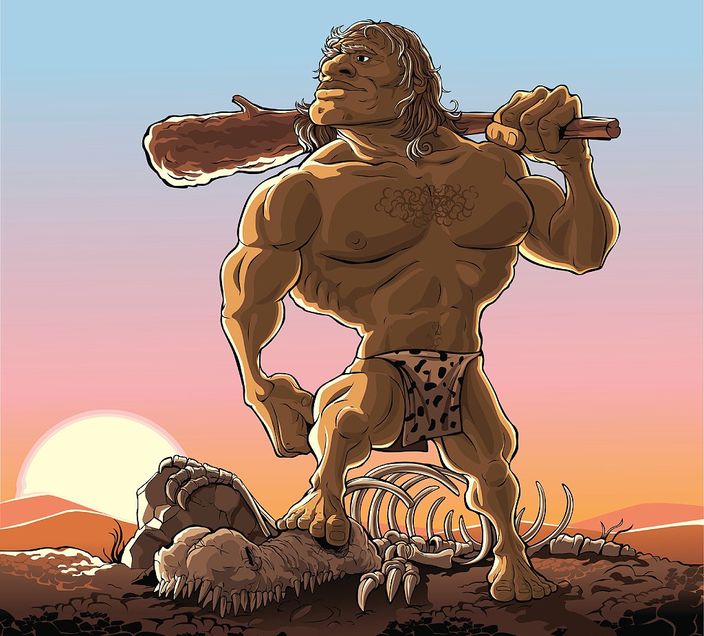 very strong caveman