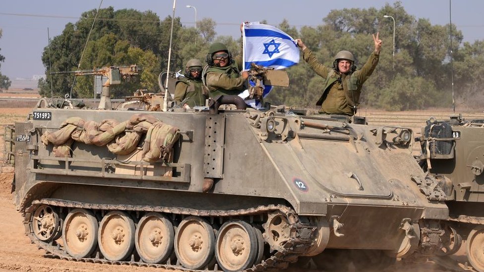 Israeli APC near Gaza