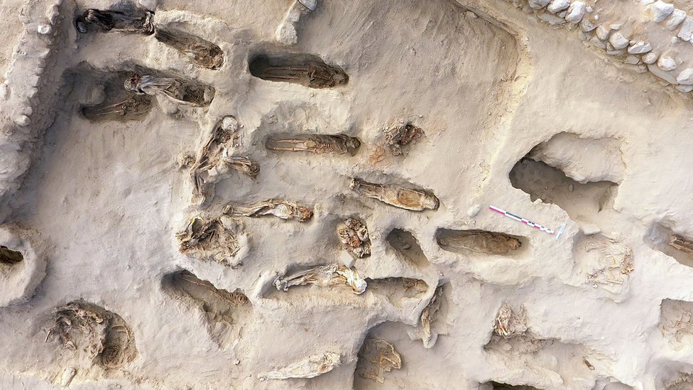 عثر العلماء على جثث 227 ضحية تتراوح أعمارهم بين 5 و 14 عاما على مقربة من مدينة هوانتشاكو الساحلية، شمالي العاصمة ليما