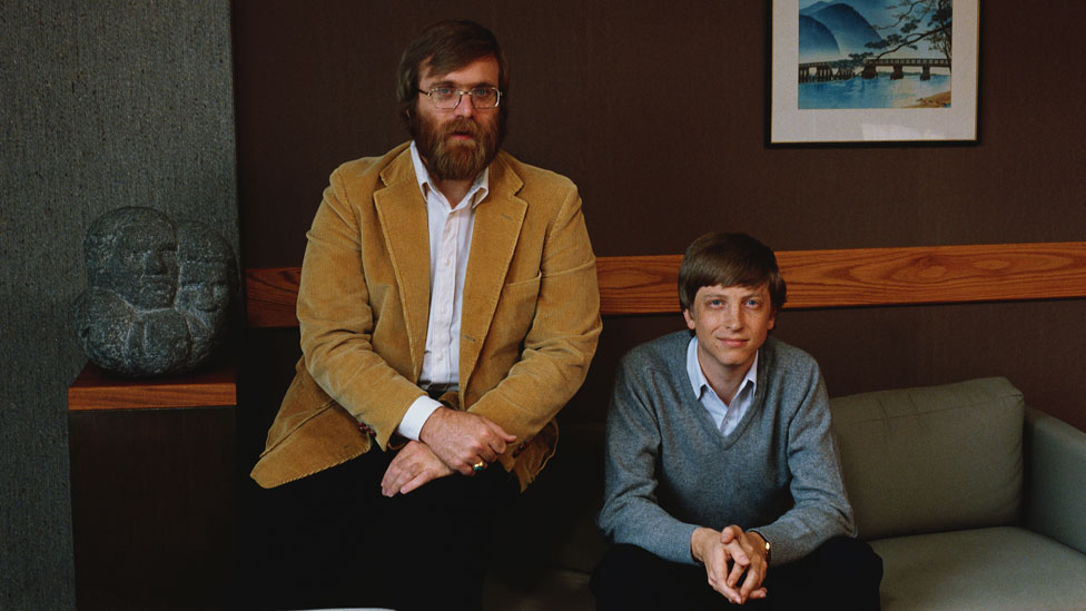 Bill Gates (der.) y Paul Allen