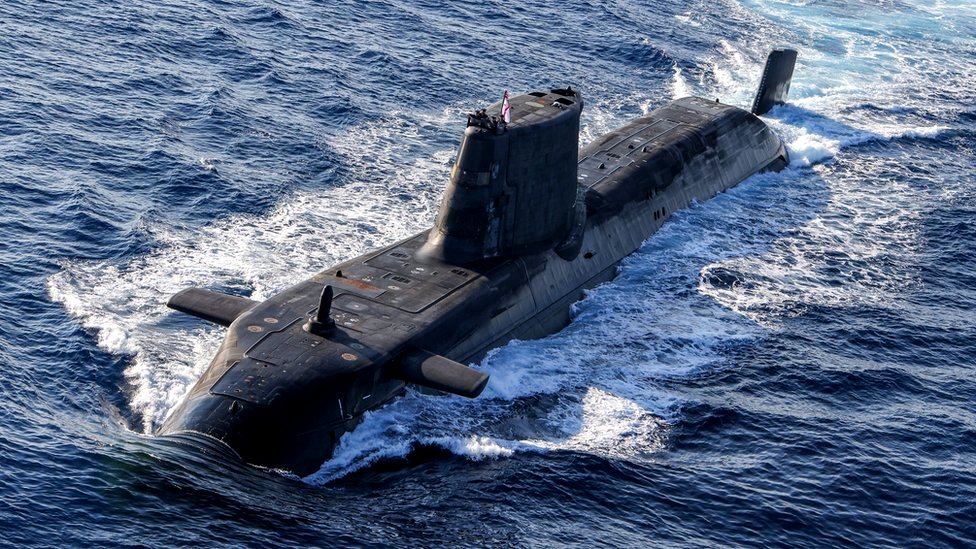 Un submarino de propulsión nuclear Astute Class de Reino Unido.