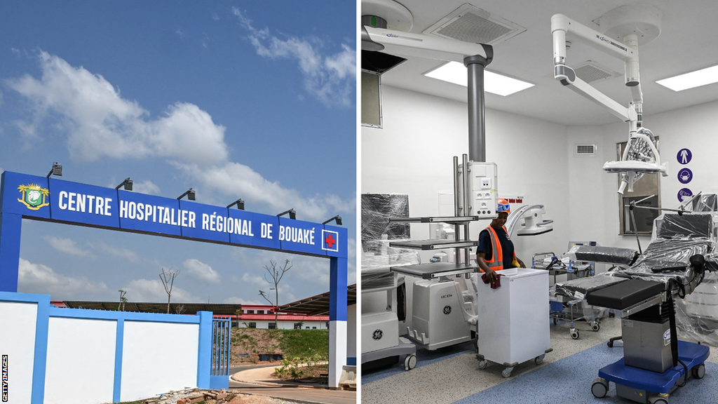 Pictures showing the new hospital in Bouake, Ivory Coast
