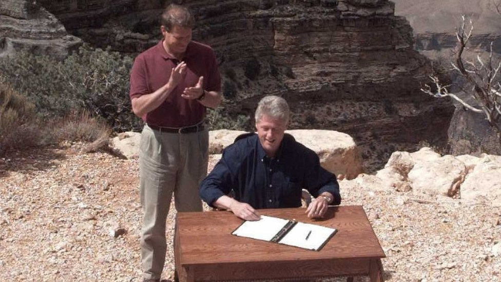 Bill Clinton designó el Gran Staircase-Escalante, en Utah, monumento nacional en 1996. Al Gore y Bill Clinton
