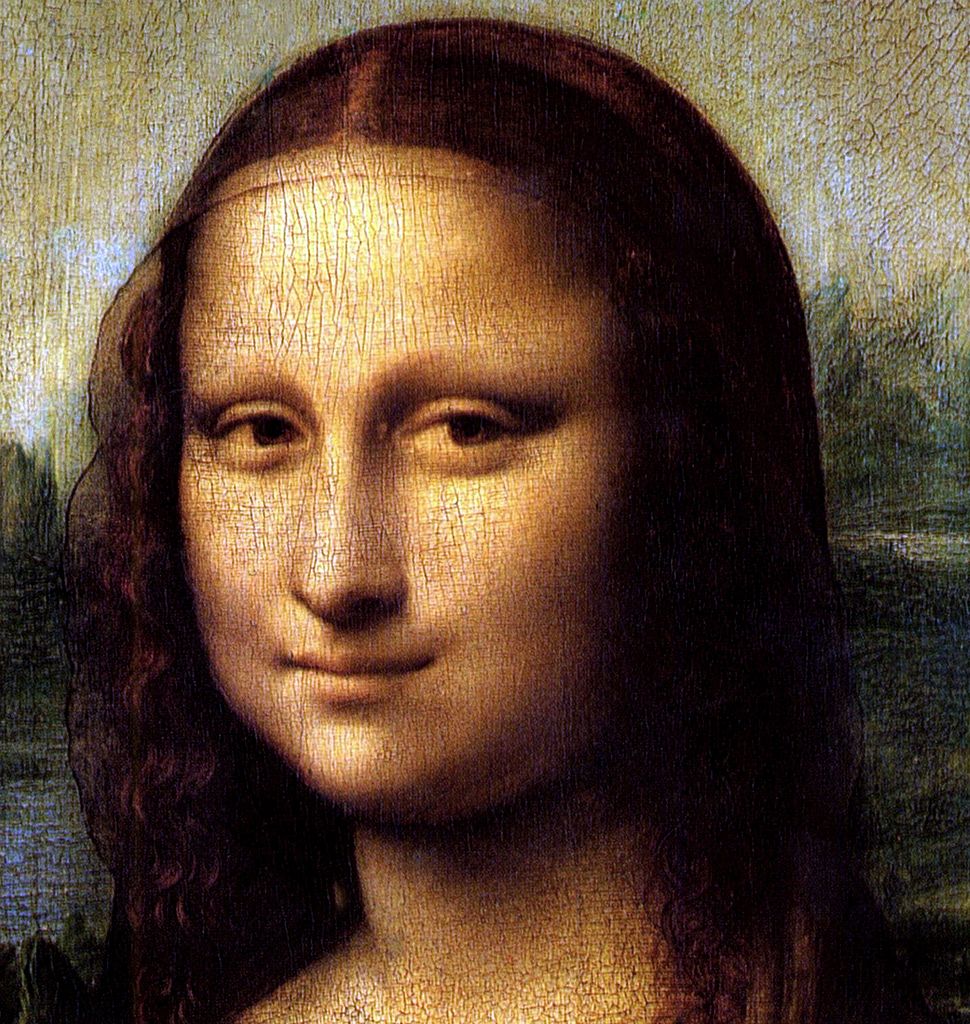 Detalle de la cara de la Mona Lisa