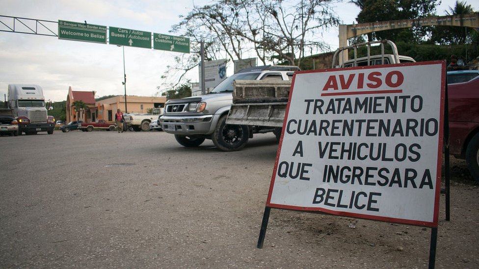 Frontera entre Belice y Guatemala
