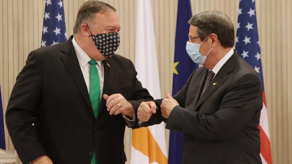 ABD Dışişleri Bakanı Mike Pompeo ve Kıbrıs Cumhurbaşkanı Nikos Anastasiadis