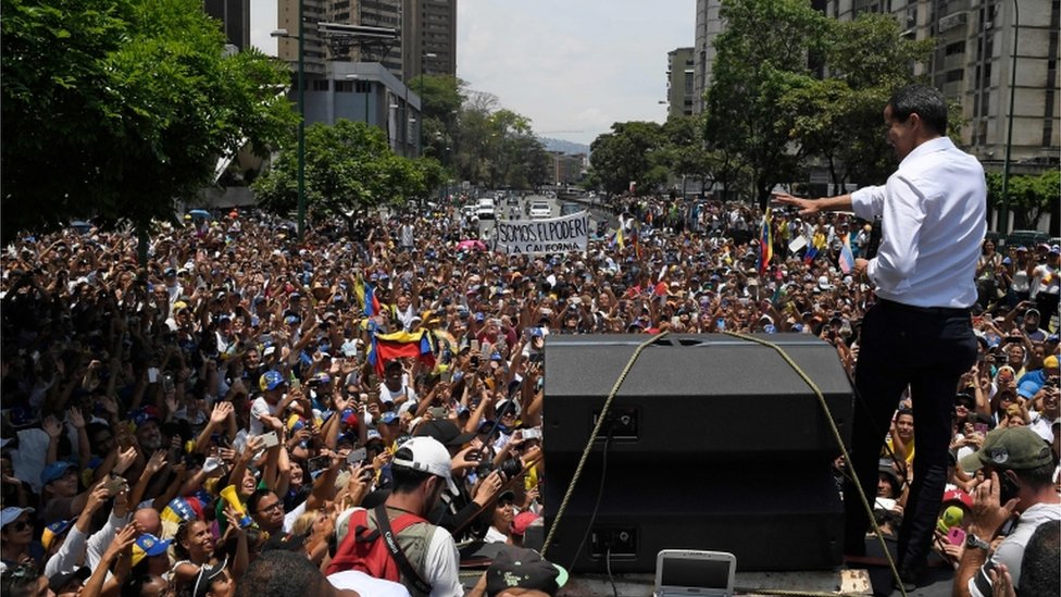 Juan Guaidó en Caracas.