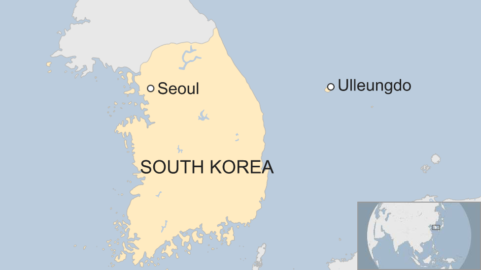 Peta pulau Ulleungdo Korea