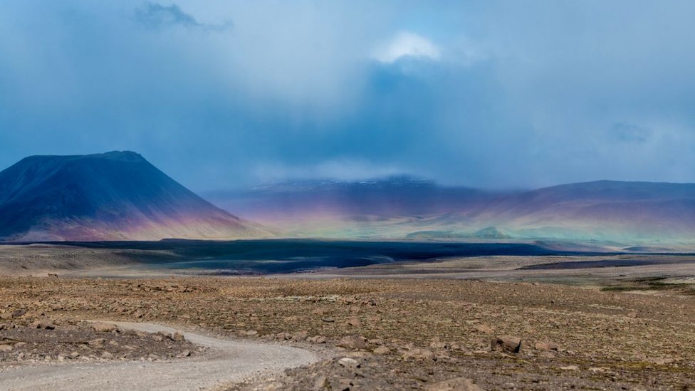 El volcán Ok en Islandia, donde yacía el glaciar Okjokull