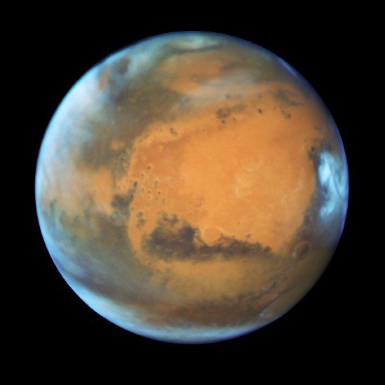 Imagen de Marte captada por el Telescopio Espacial Hubble