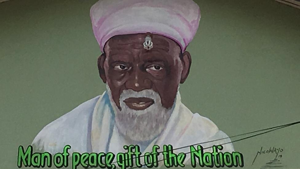 Mural of Sheikh Osman Sharubutu in Accra, Ghana