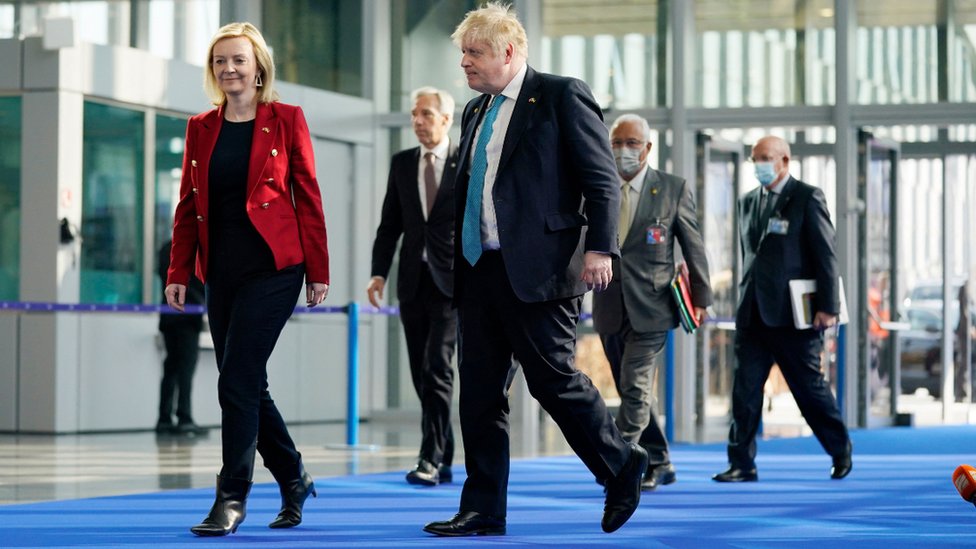 Liz Truss con Boris Johnson