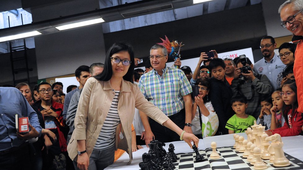 Hou Yifan, ajedrecista china, en Ciudad de México en 2017