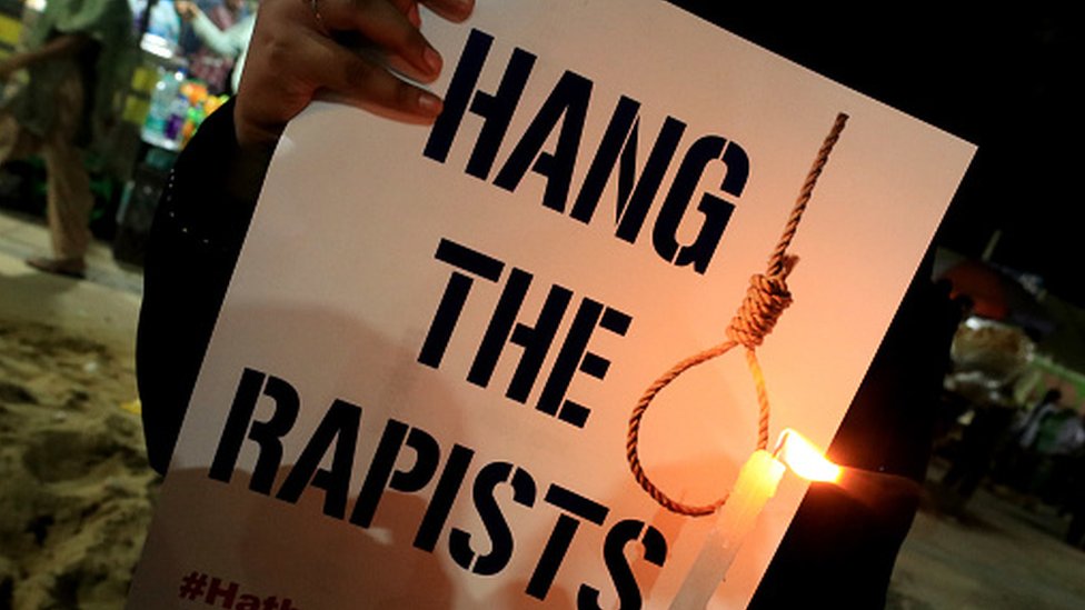 An anti-rape protest in India