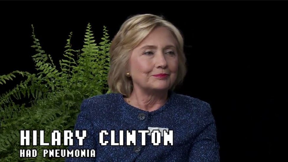 Us Election 2016 Clinton Deadpans In Between Two Ferns Interview Bbc News 