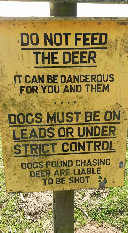 Знак предупреждения собачьих выгулов в Брэдгейт-парке, Лестершир