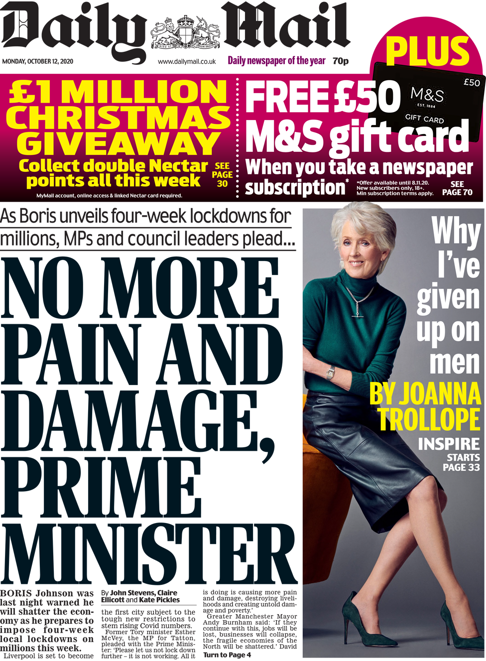 Daily Mail 12 October